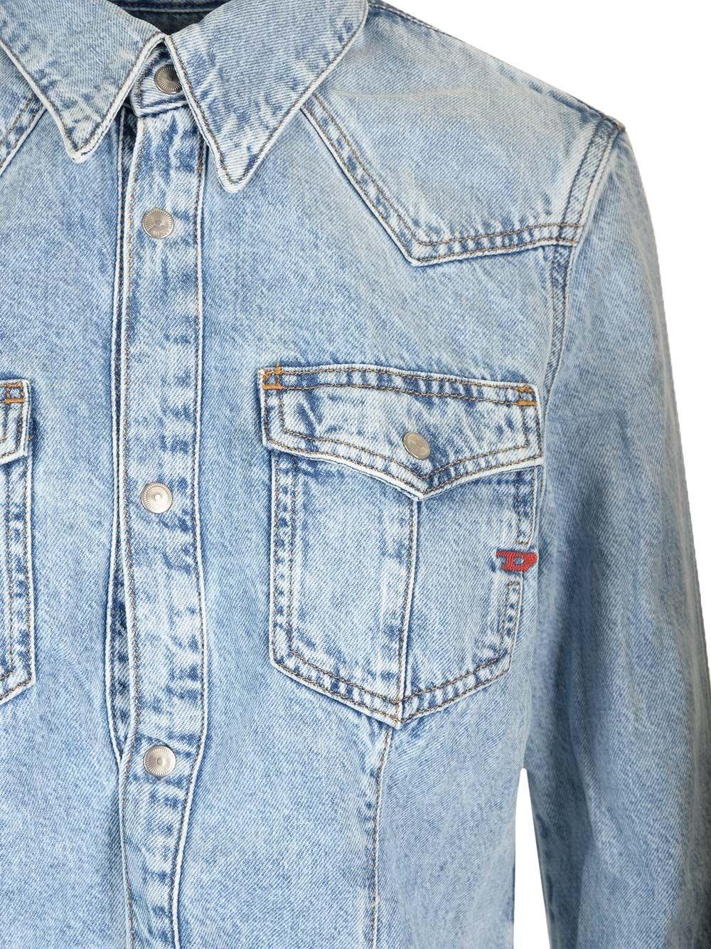 Al Duca D'Aosta Diesel Camicia Western In Denim
