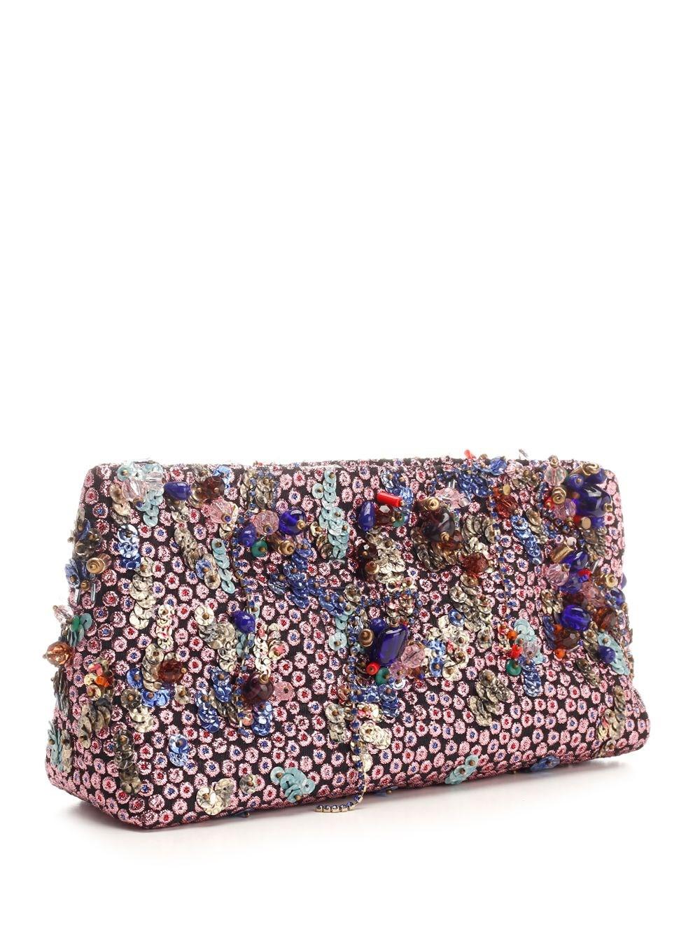 Al Duca D'Aosta Dries Van Noten Clutch In Jacquard