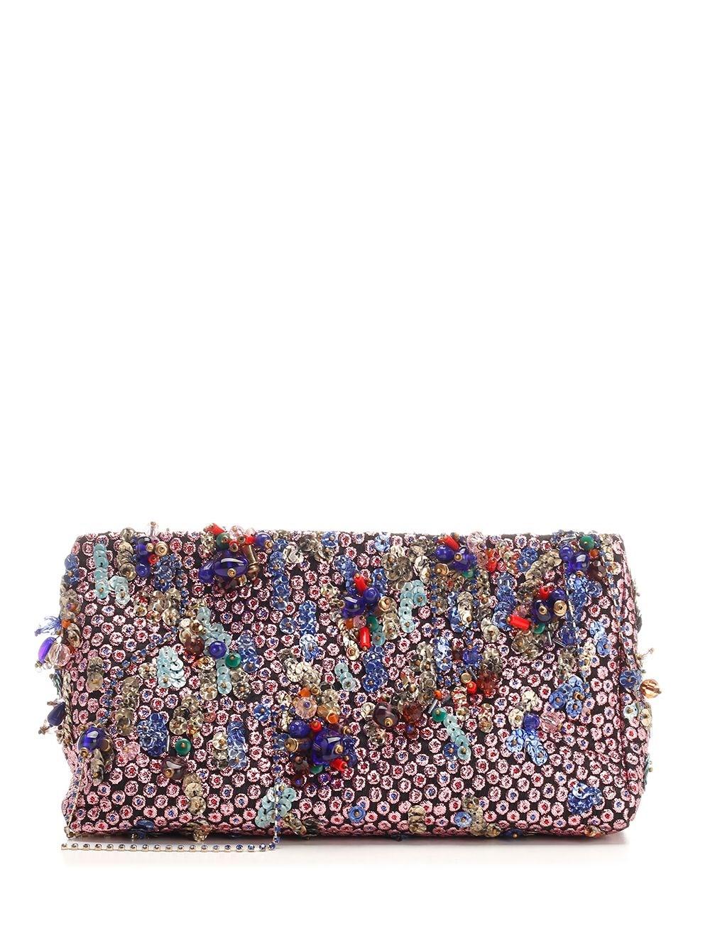 Al Duca D'Aosta Dries Van Noten Clutch In Jacquard
