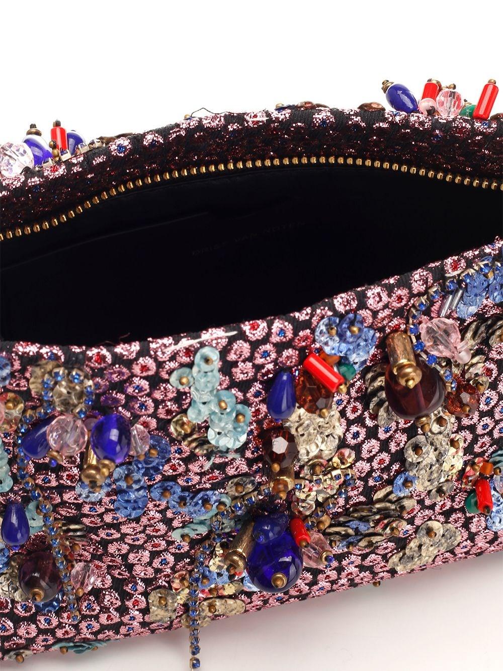 Al Duca D'Aosta Dries Van Noten Clutch In Jacquard