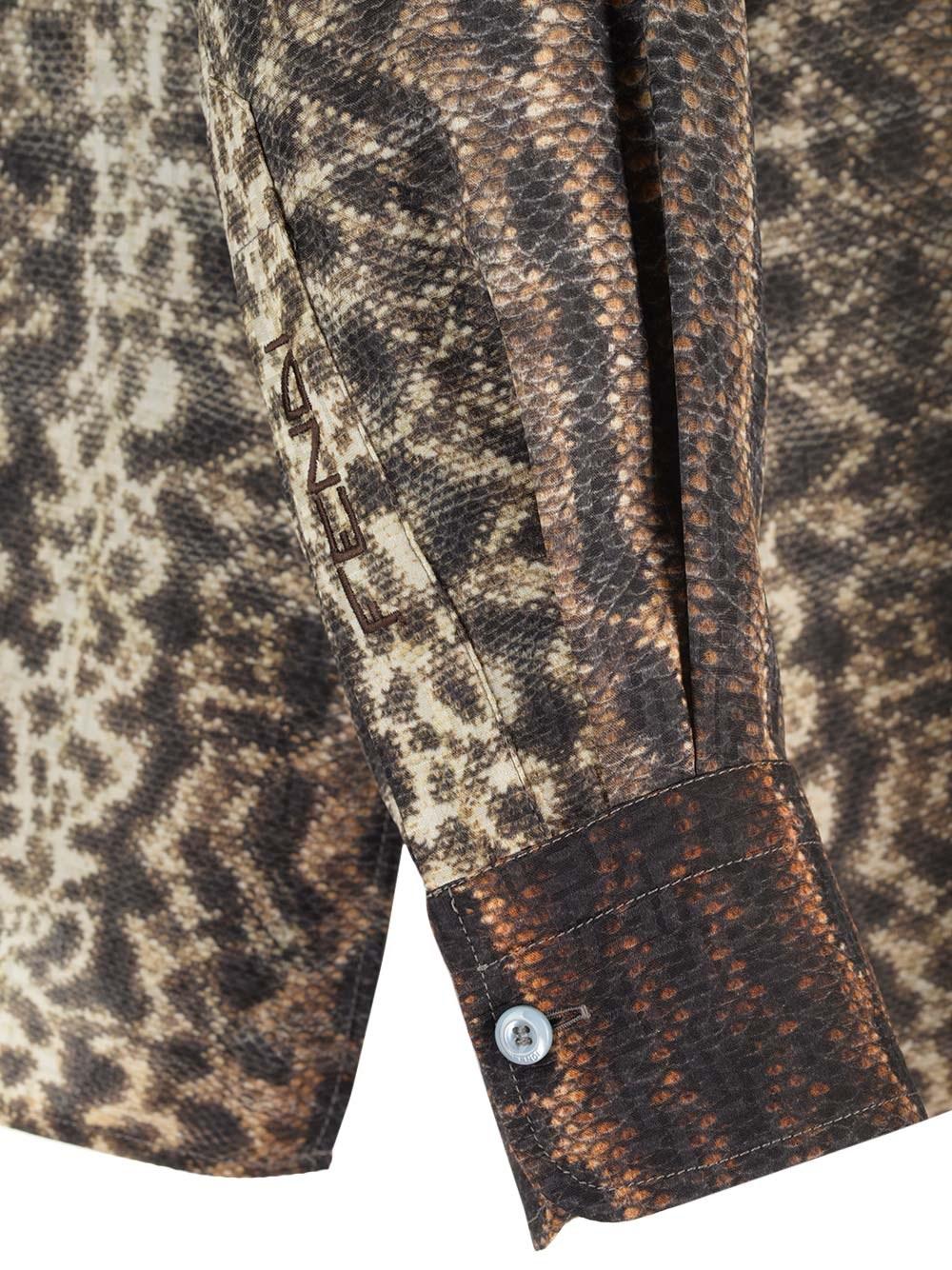 Al Duca D'Aosta Fendi Blusa In Seta Animalier