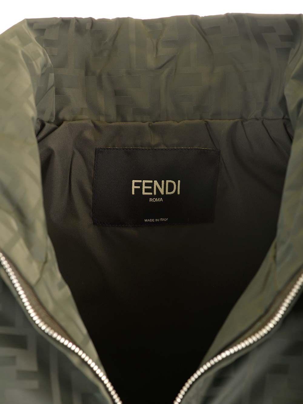 Al Duca D'Aosta Fendi Bomber In Nylon FF Verde