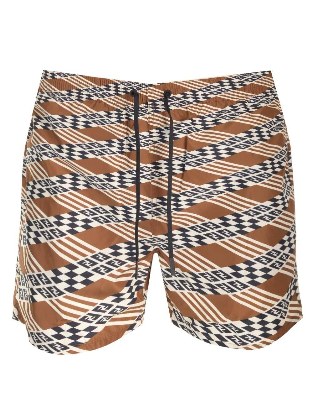 Al Duca D'Aosta Fendi Boxer Mare In Nylon