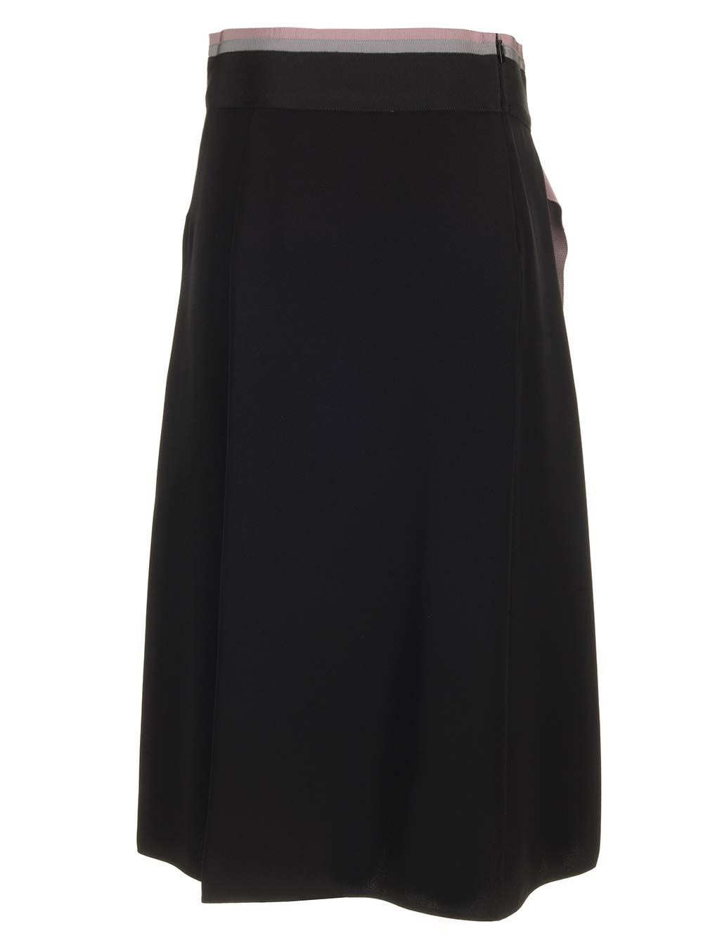 Al Duca D'Aosta Fendi Gonna Midi In Cady Di Seta