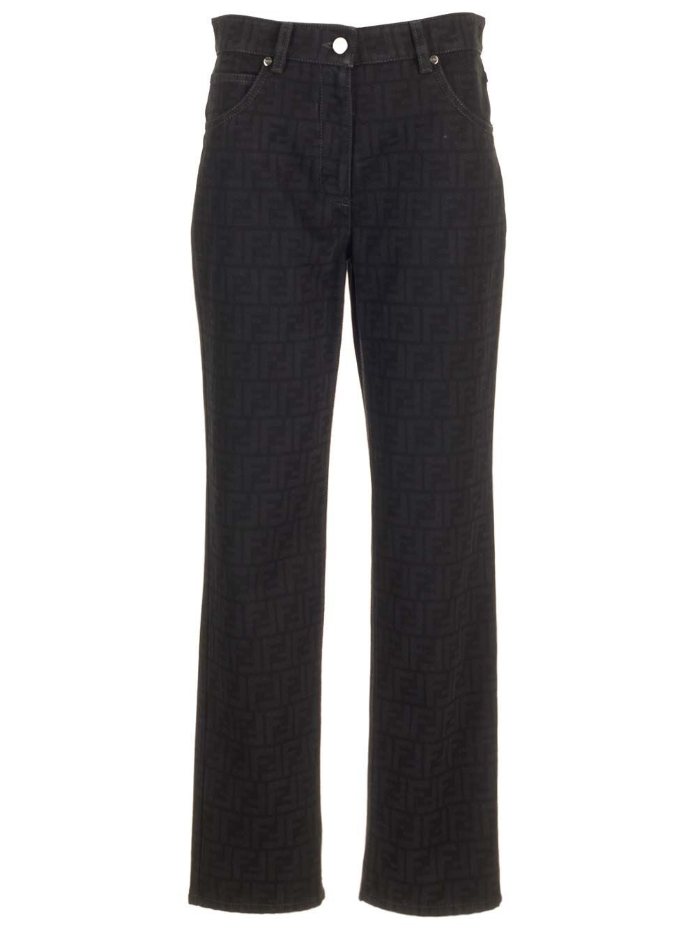 Al Duca D'Aosta Fendi Jeans dritti denim FF