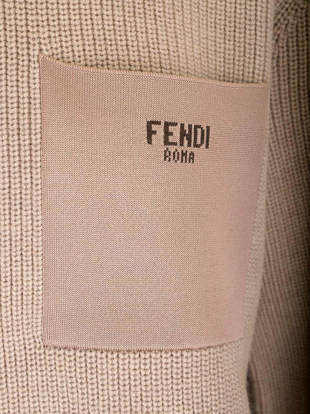 Al Duca D'Aosta Fendi Maglia A Coste In Lana