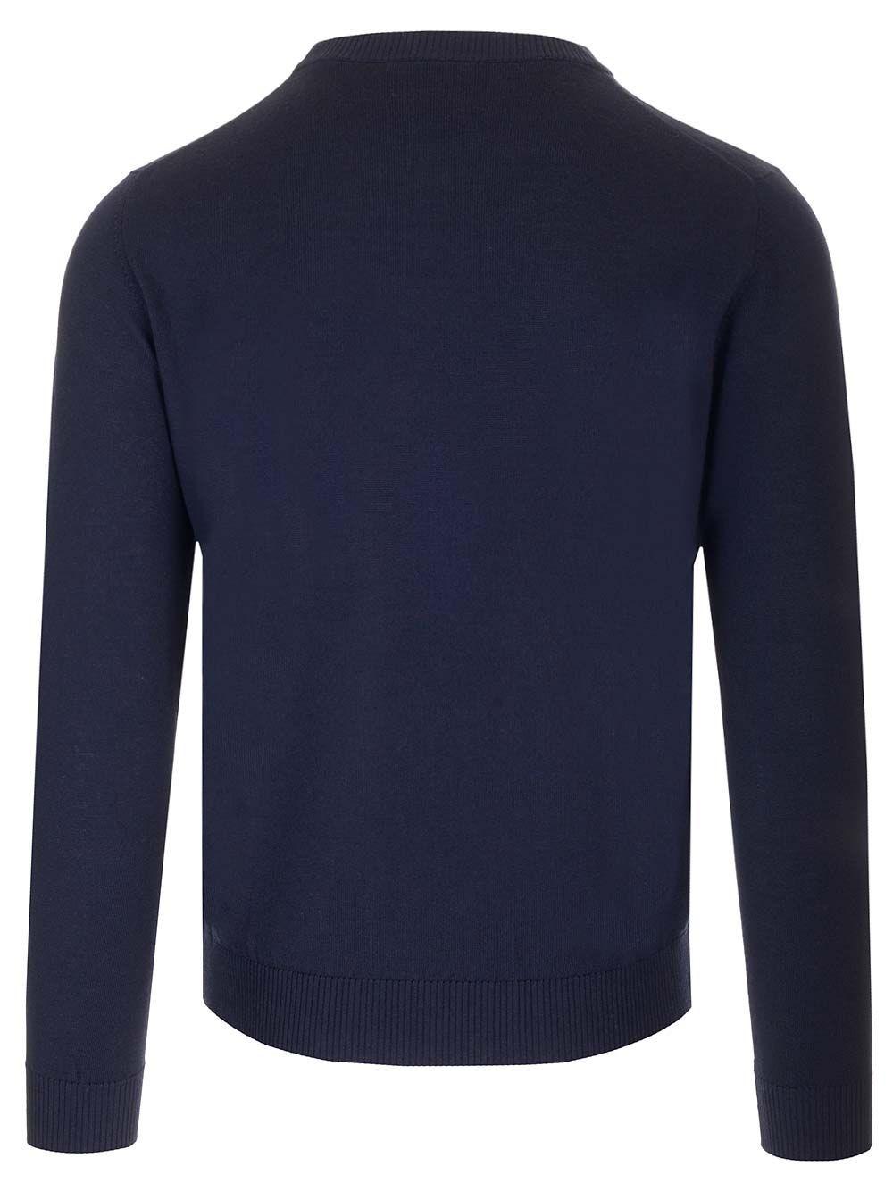 Al Duca D'Aosta Fendi Maglia In Lana Blu Navy