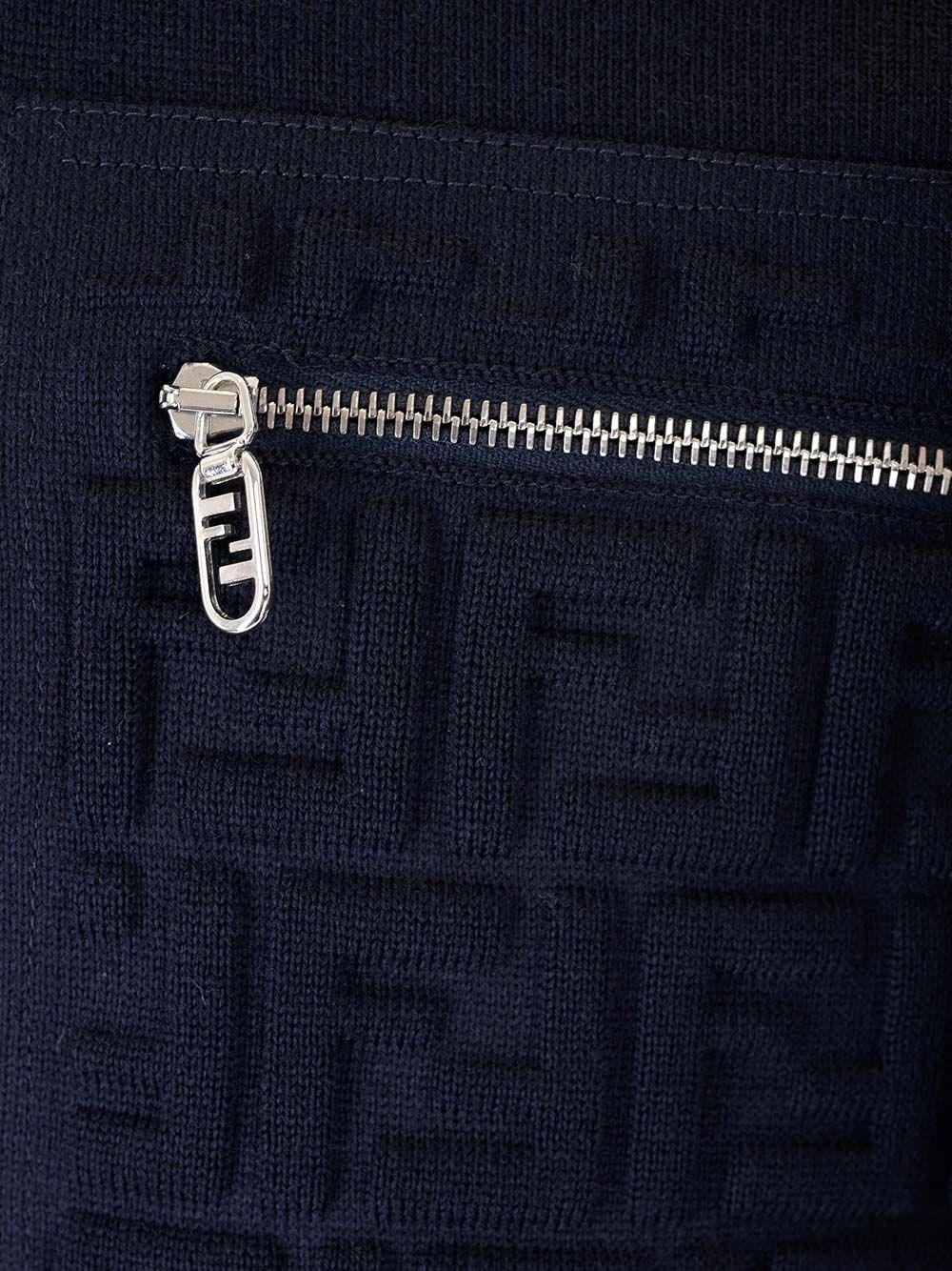 Al Duca D'Aosta Fendi Maglia In Lana Blu Navy