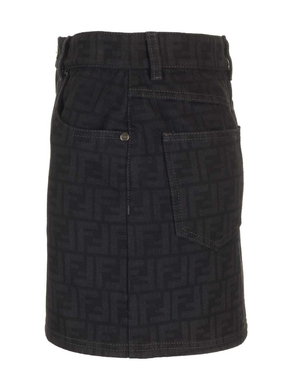 Al Duca D'Aosta Fendi Minigonna In Chambray