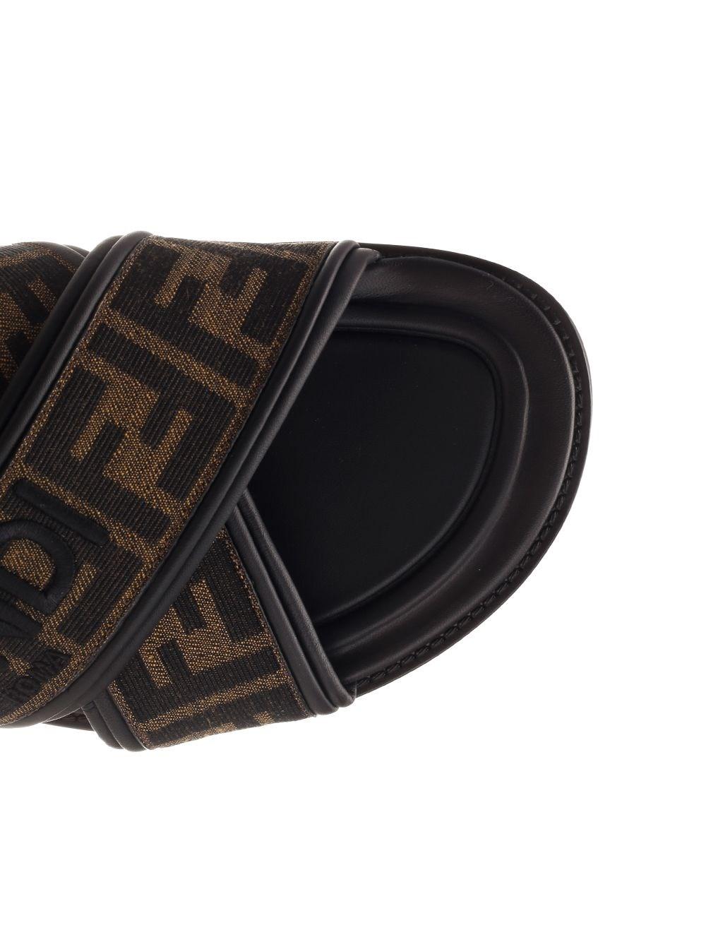 Al Duca D'Aosta Fendi Slide In Tessuto Jacquard FF