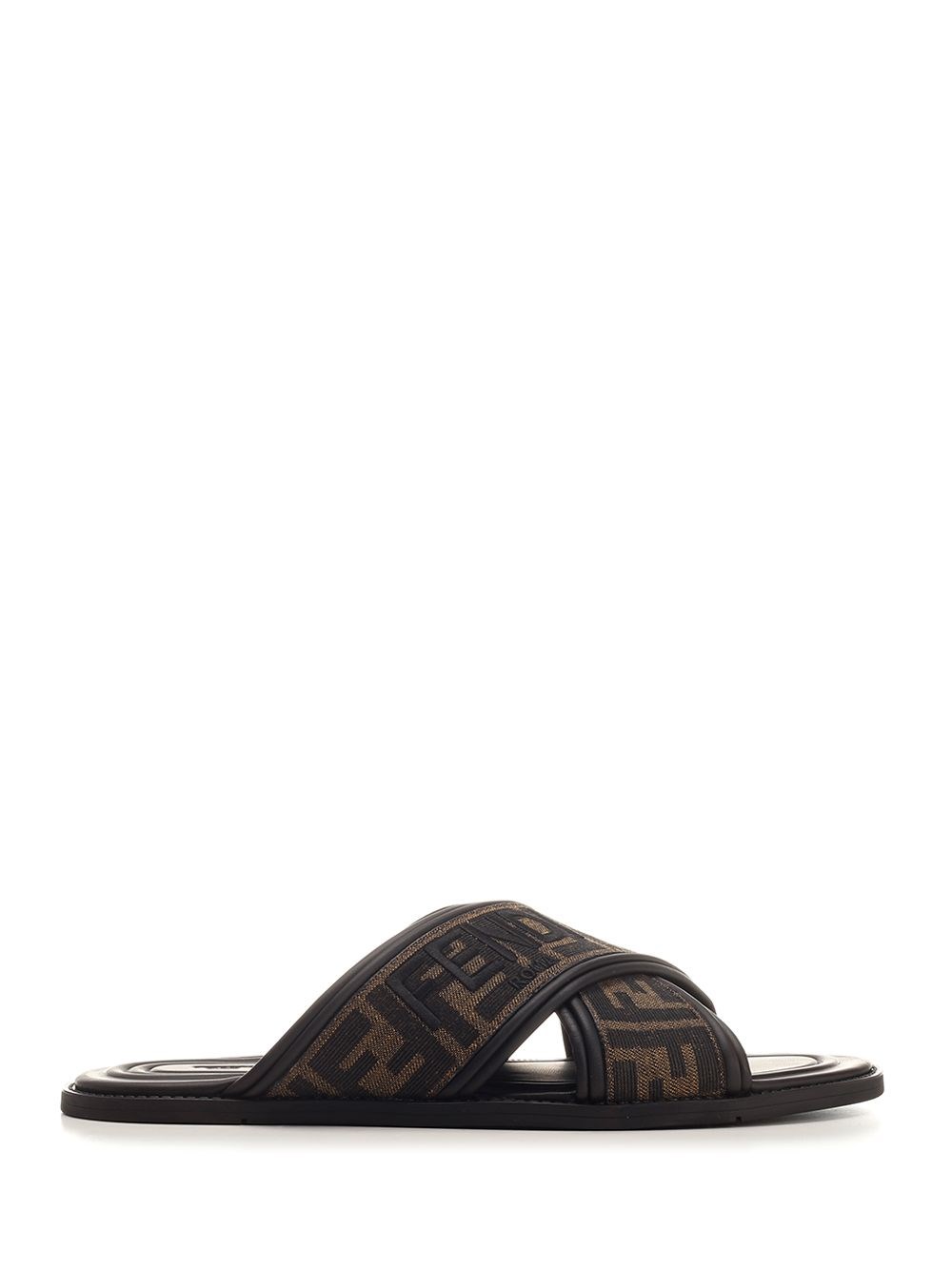 Al Duca D'Aosta Fendi Slide in tessuto jacquard FF