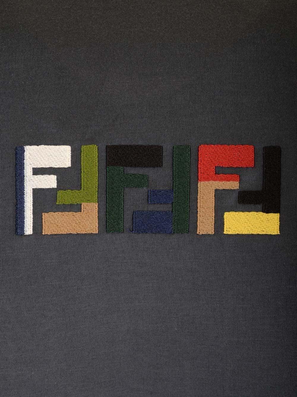 Al Duca D'Aosta Fendi T-shirt Con Logo Multicolor