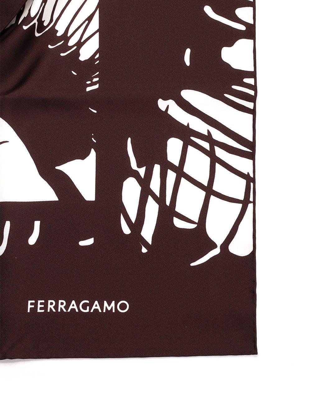 Al Duca D'Aosta Ferragamo Foulard "Venus" Marrone