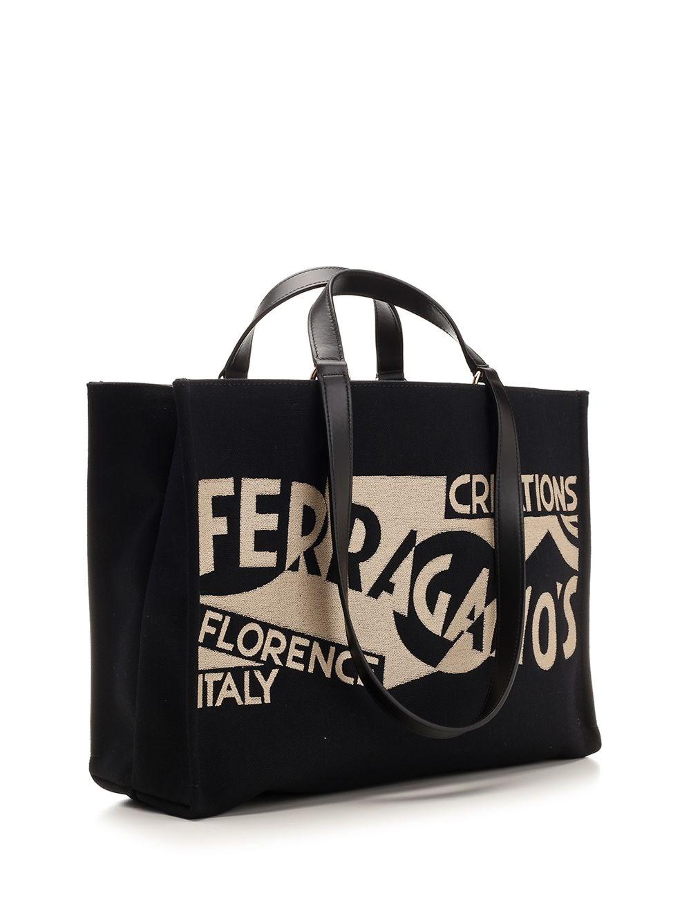 Al Duca D'Aosta Ferragamo Tote Bag Grande Con Logo