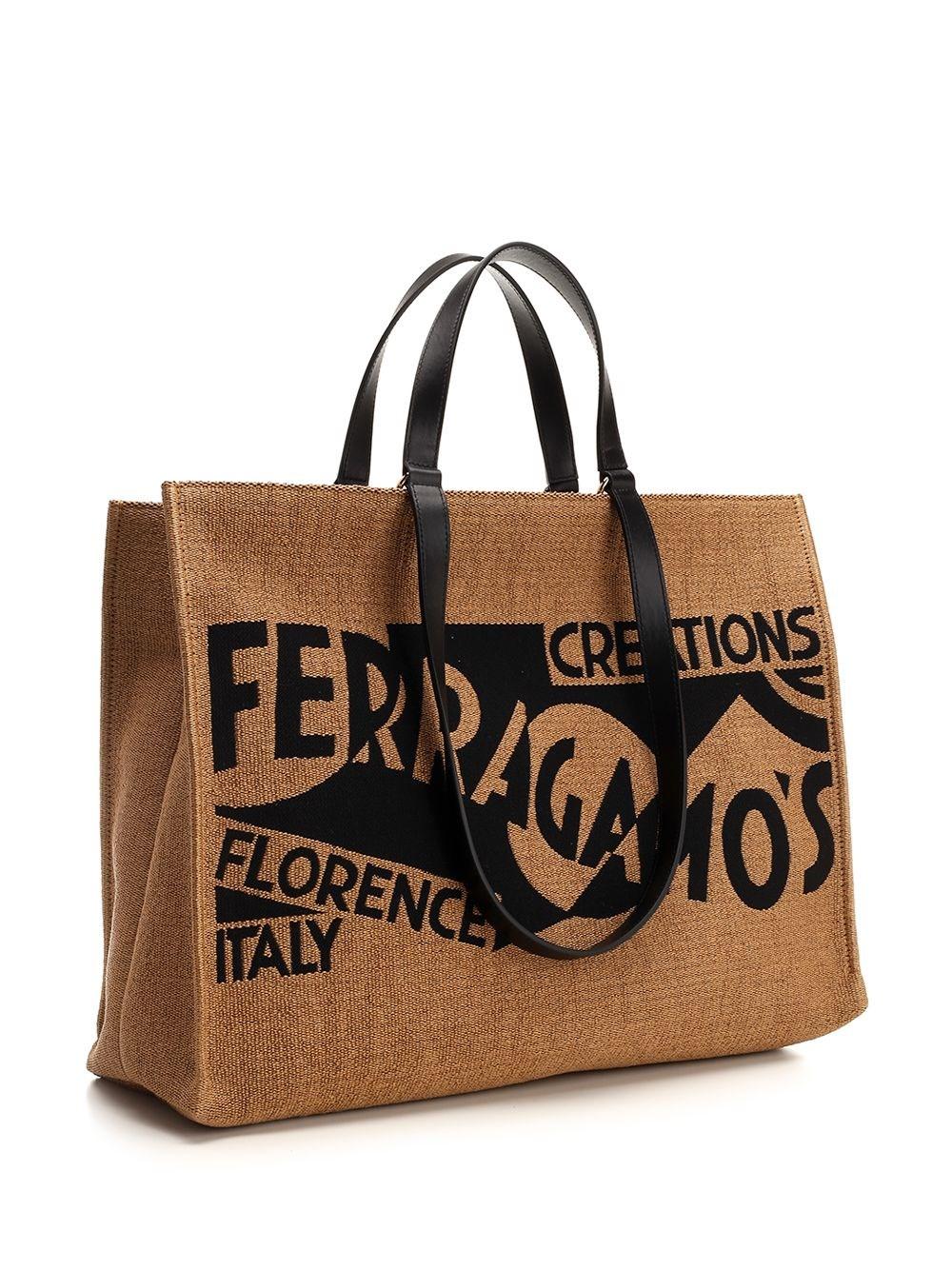 Al Duca D'Aosta Ferragamo Tote Bag Grande Con Logo