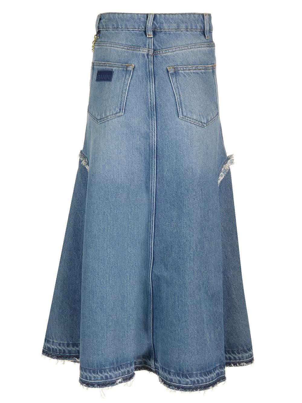 Al Duca D'Aosta Ganni Gonna Denim Svasata