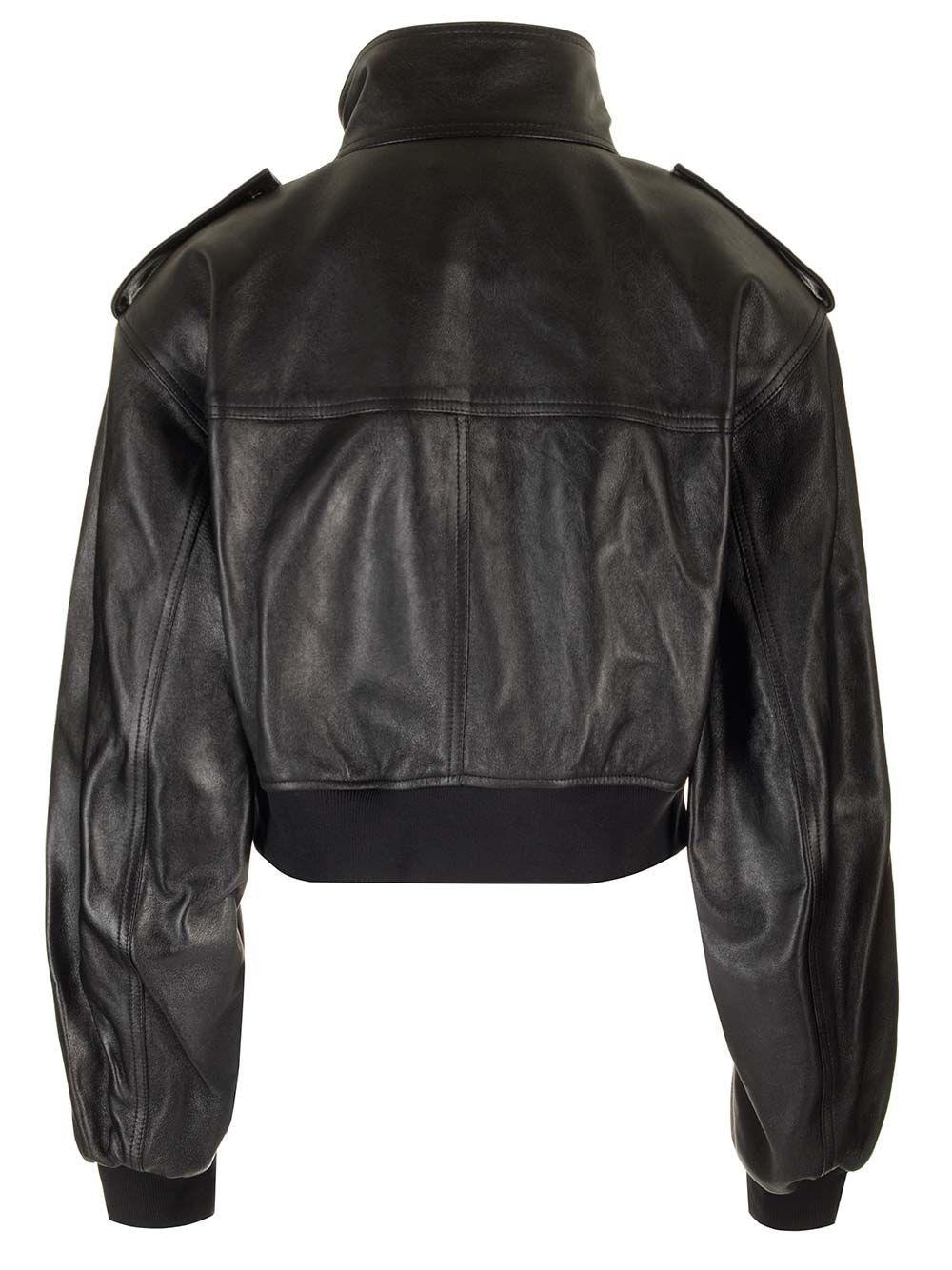 Al Duca D'Aosta Khaite Bomber 'Kember' In Pelle