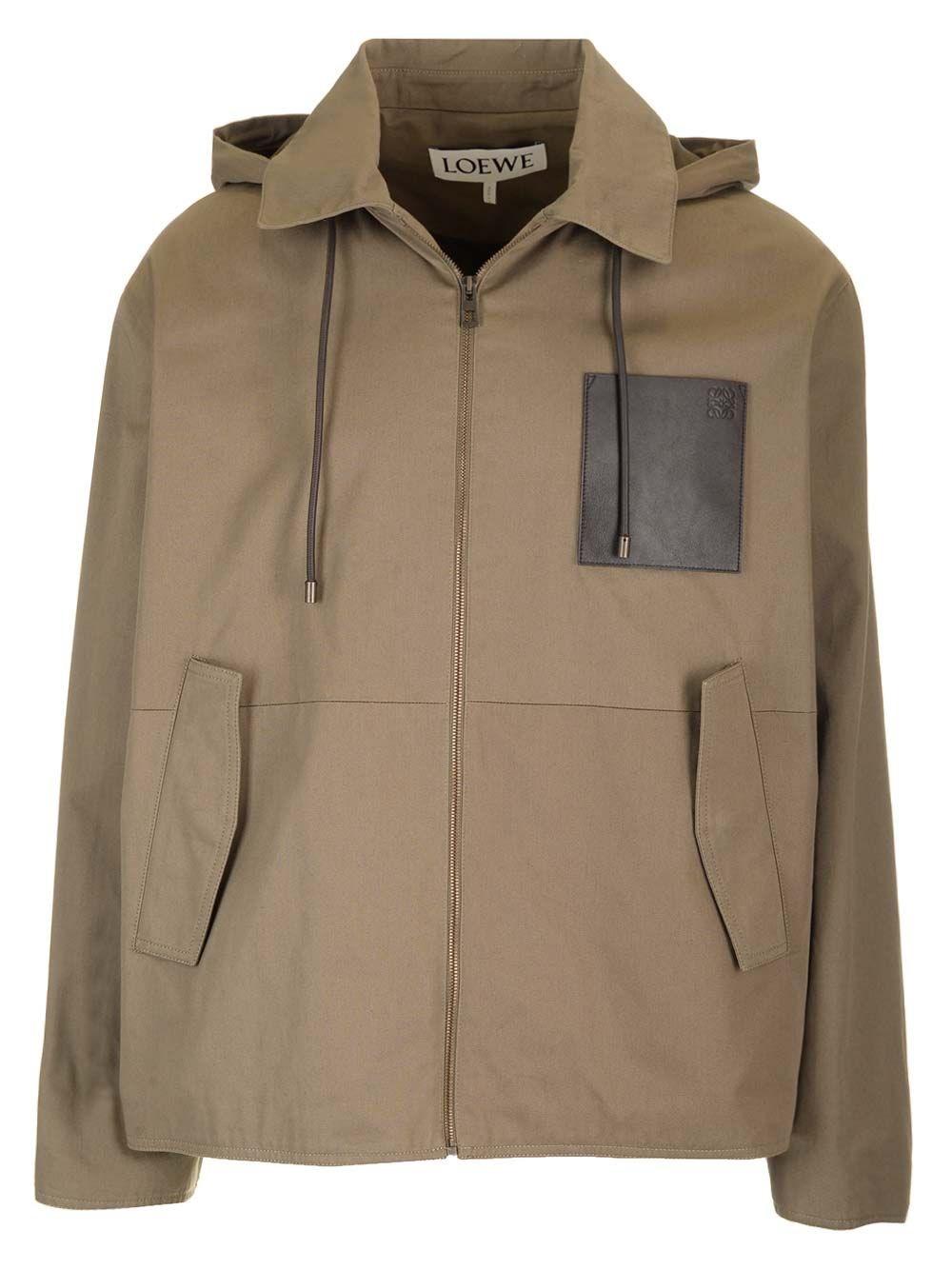 Al Duca D'Aosta Loewe GIACCA CON CAPPUCCIO KHAKI