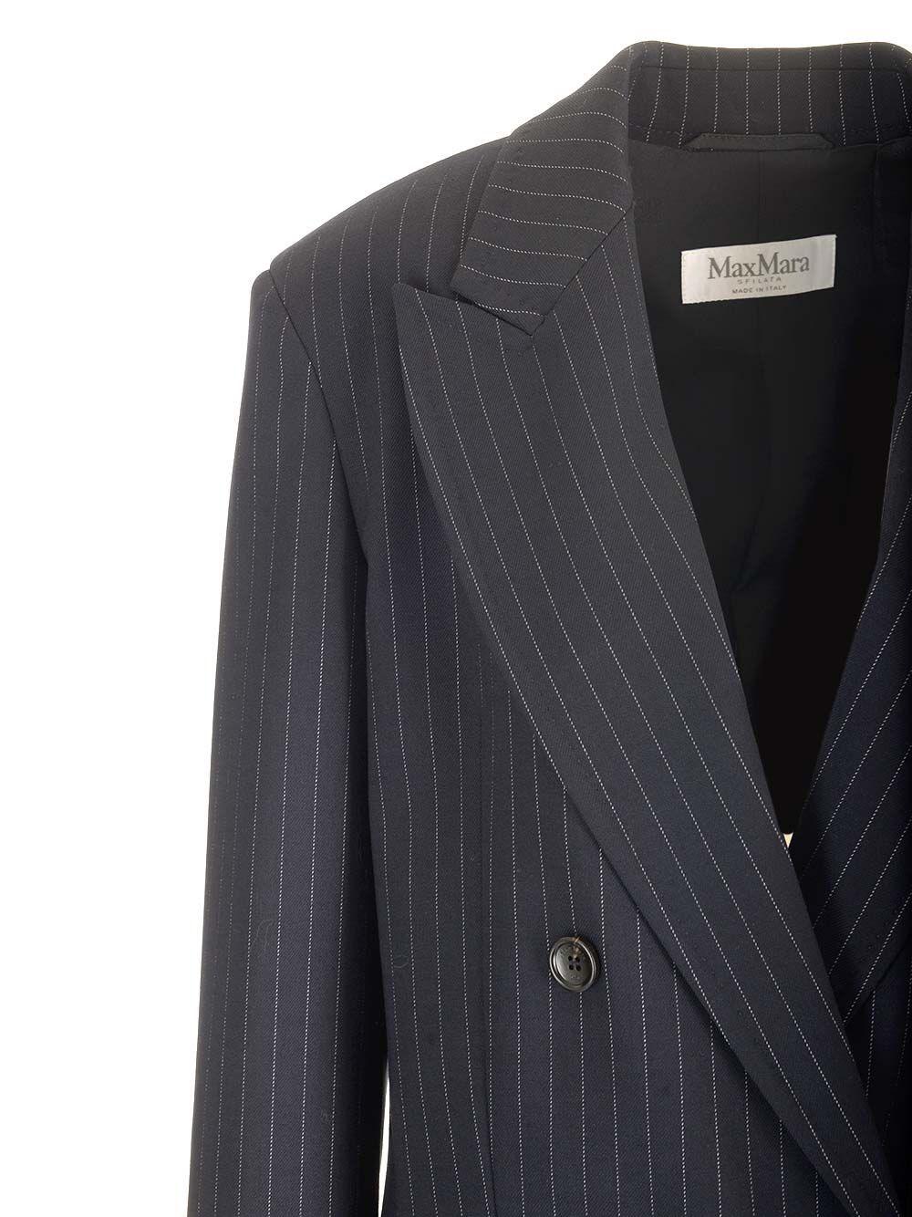 Al Duca D'Aosta Max Mara Blazer Gessato Blu