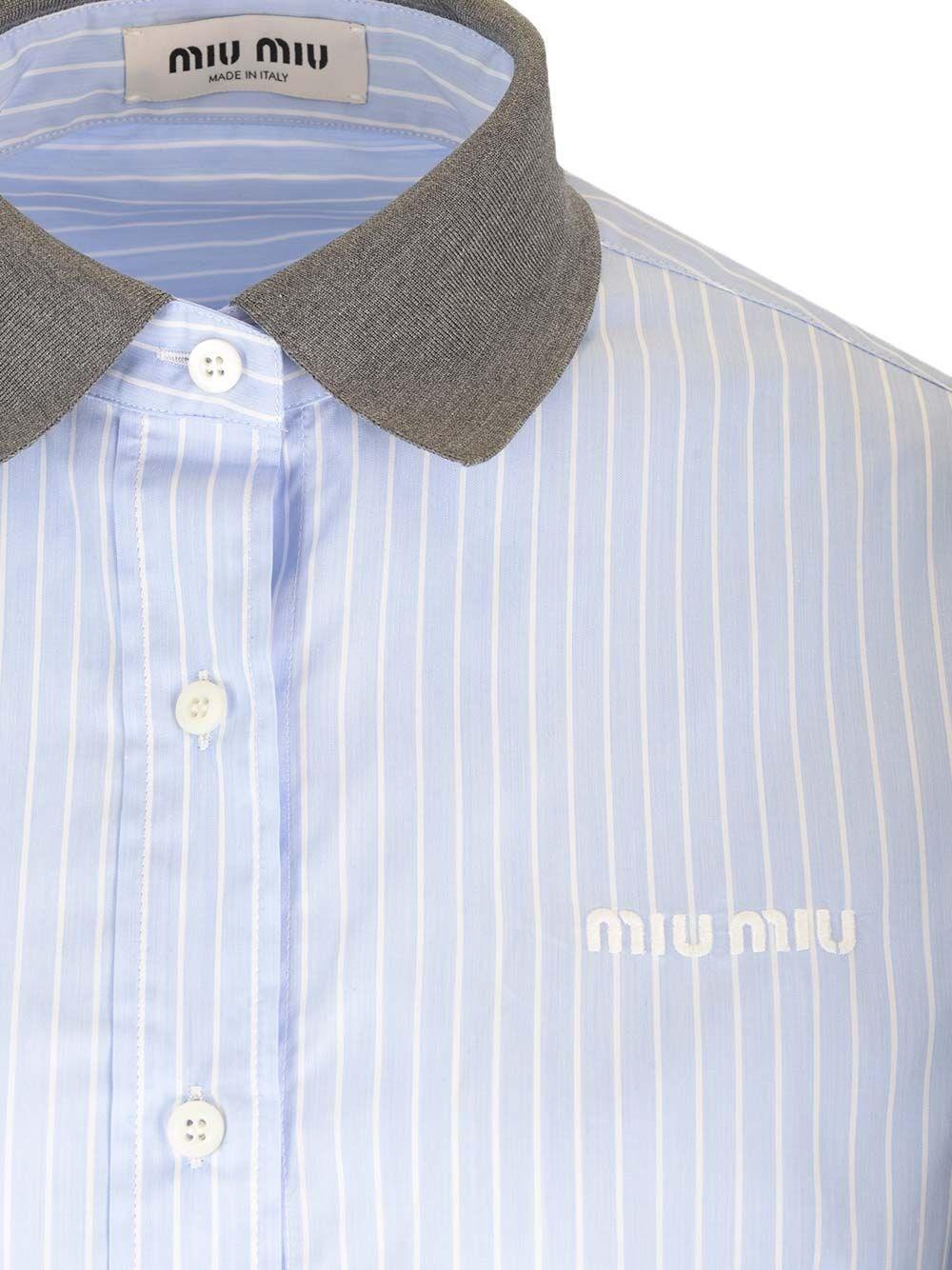 Al Duca D'Aosta Miu Miu Camicia In Cotone A Righe