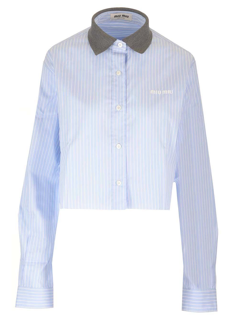 Al Duca D'Aosta Miu Miu Camicia in cotone a righe