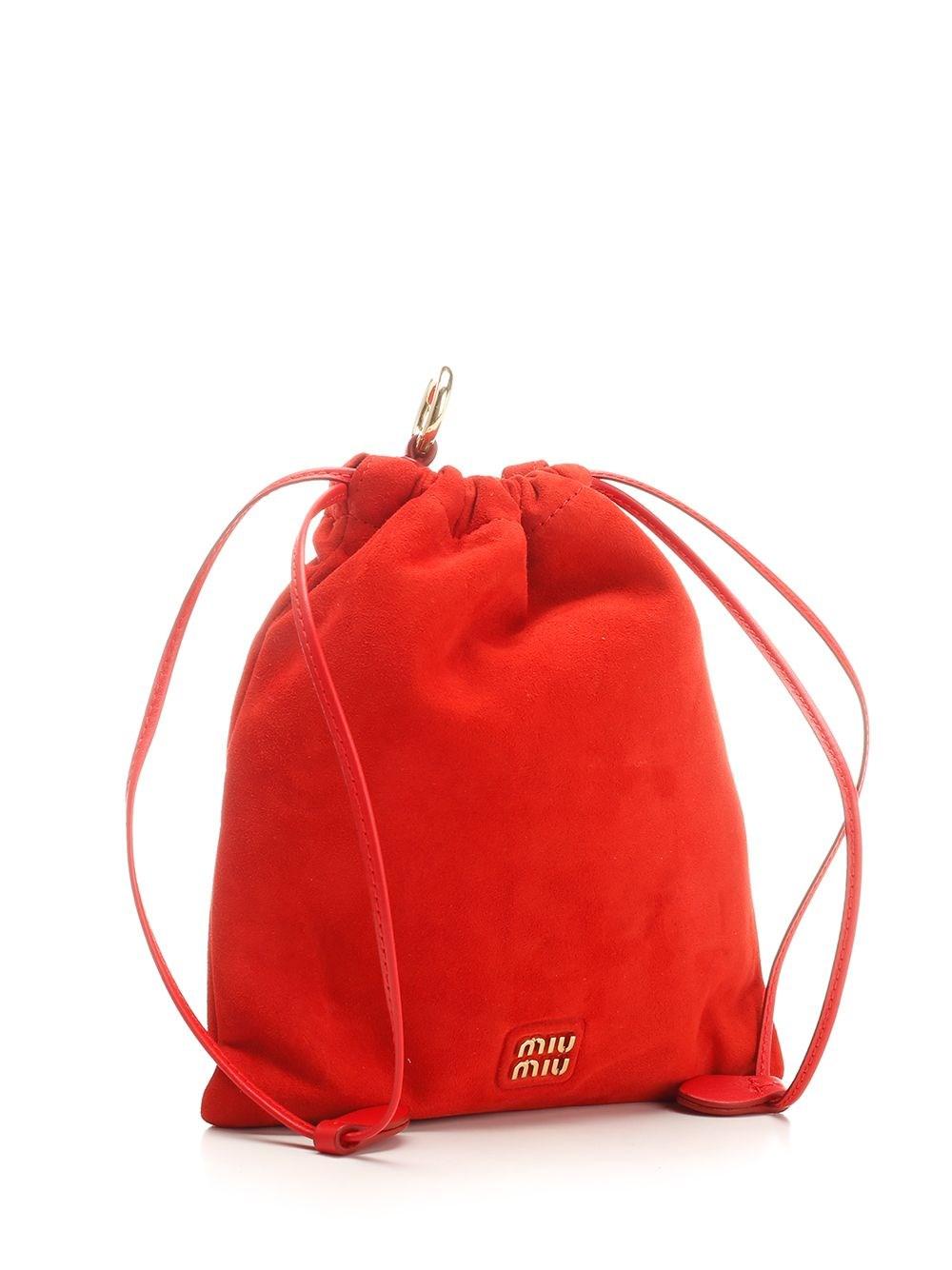 Al Duca D'Aosta Miu Miu Pouch In Pelle Scamosciata