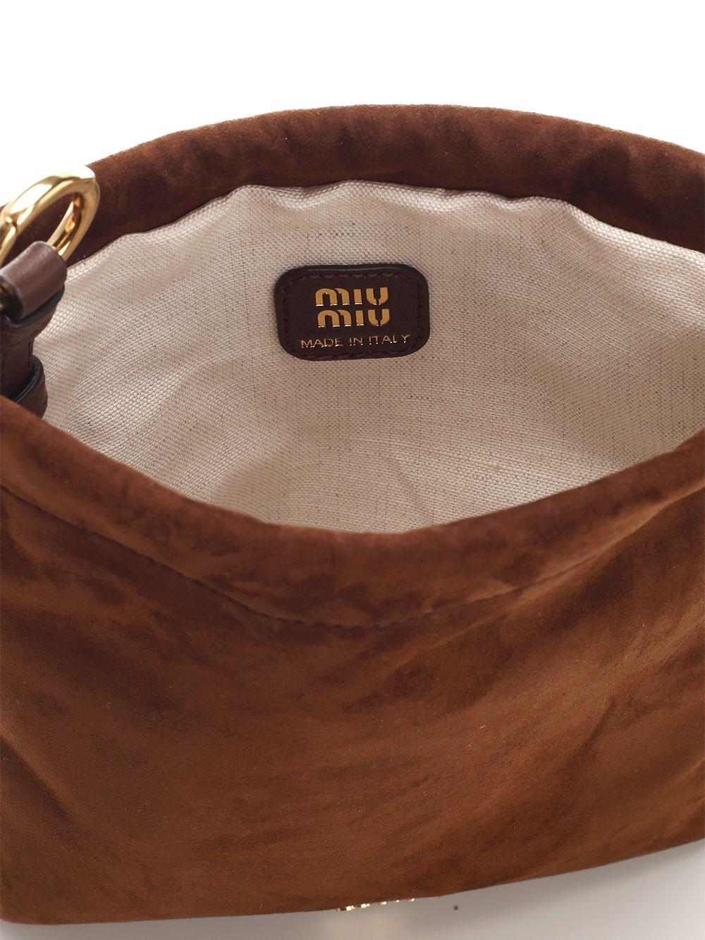 Al Duca D'Aosta Miu Miu Pouch In Pelle Scamosciata