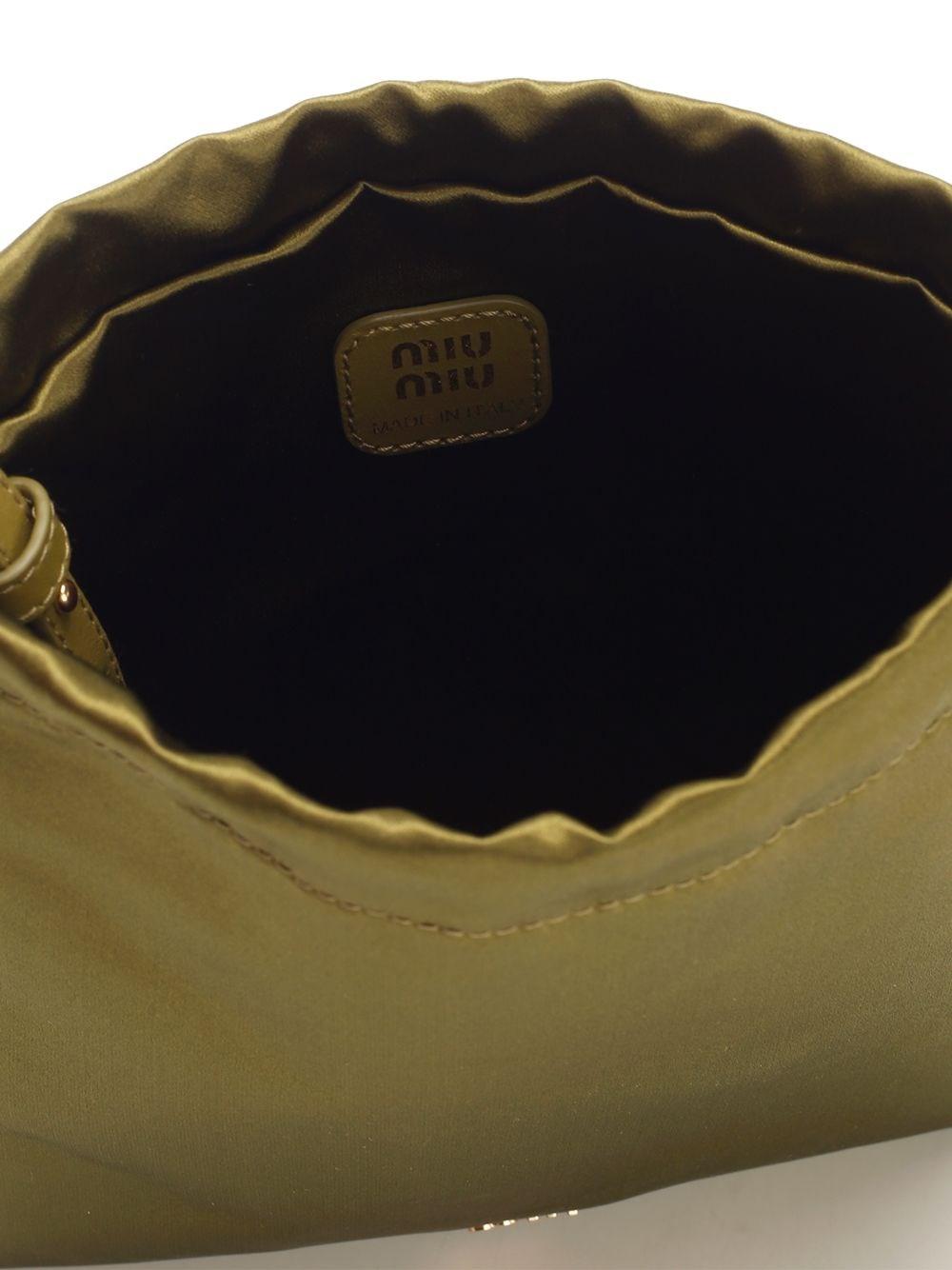 Al Duca D'Aosta Miu Miu Pouch In Pelle Scamosciata