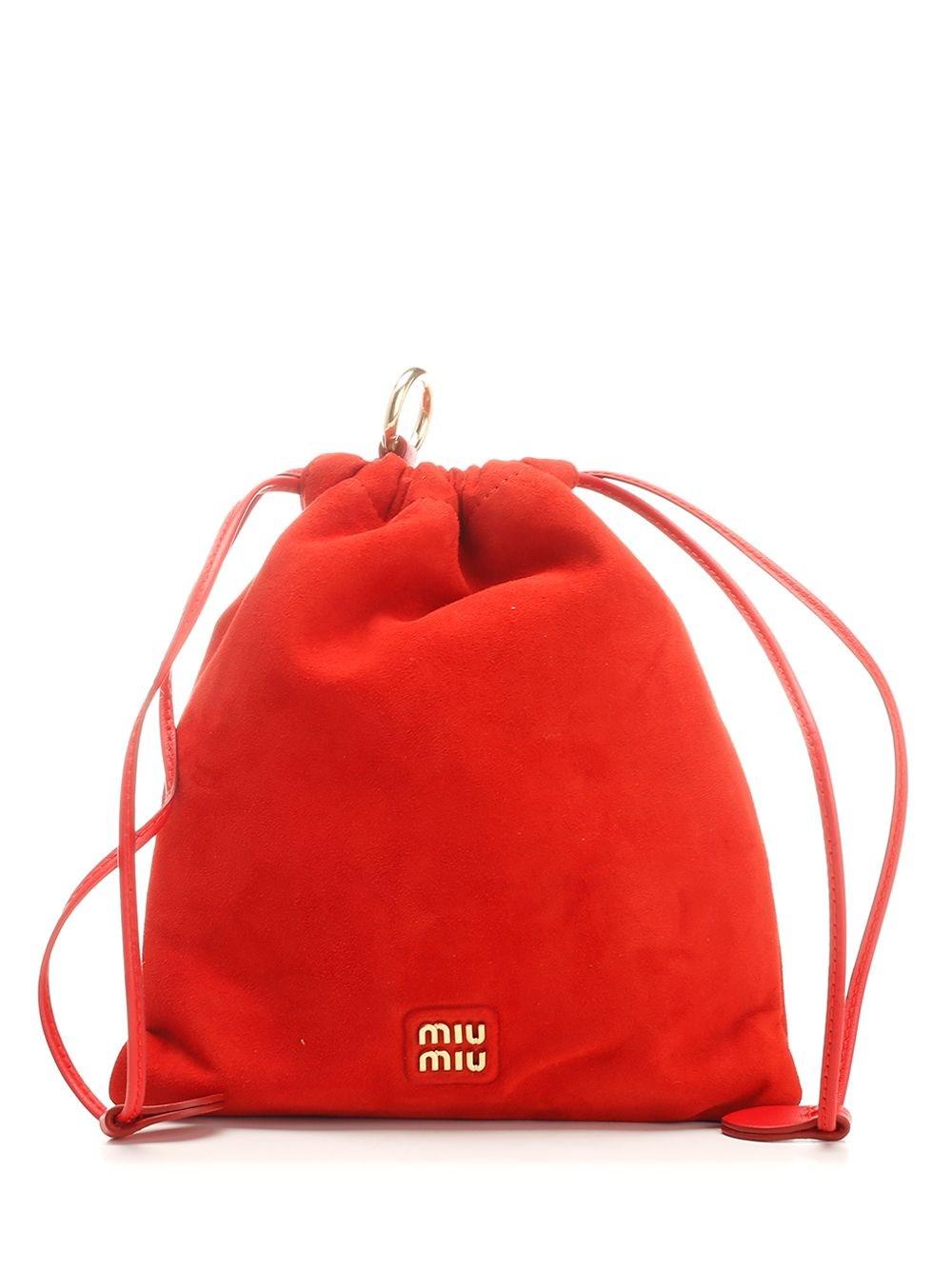 Al Duca D'Aosta Miu Miu Pouch in pelle scamosciata