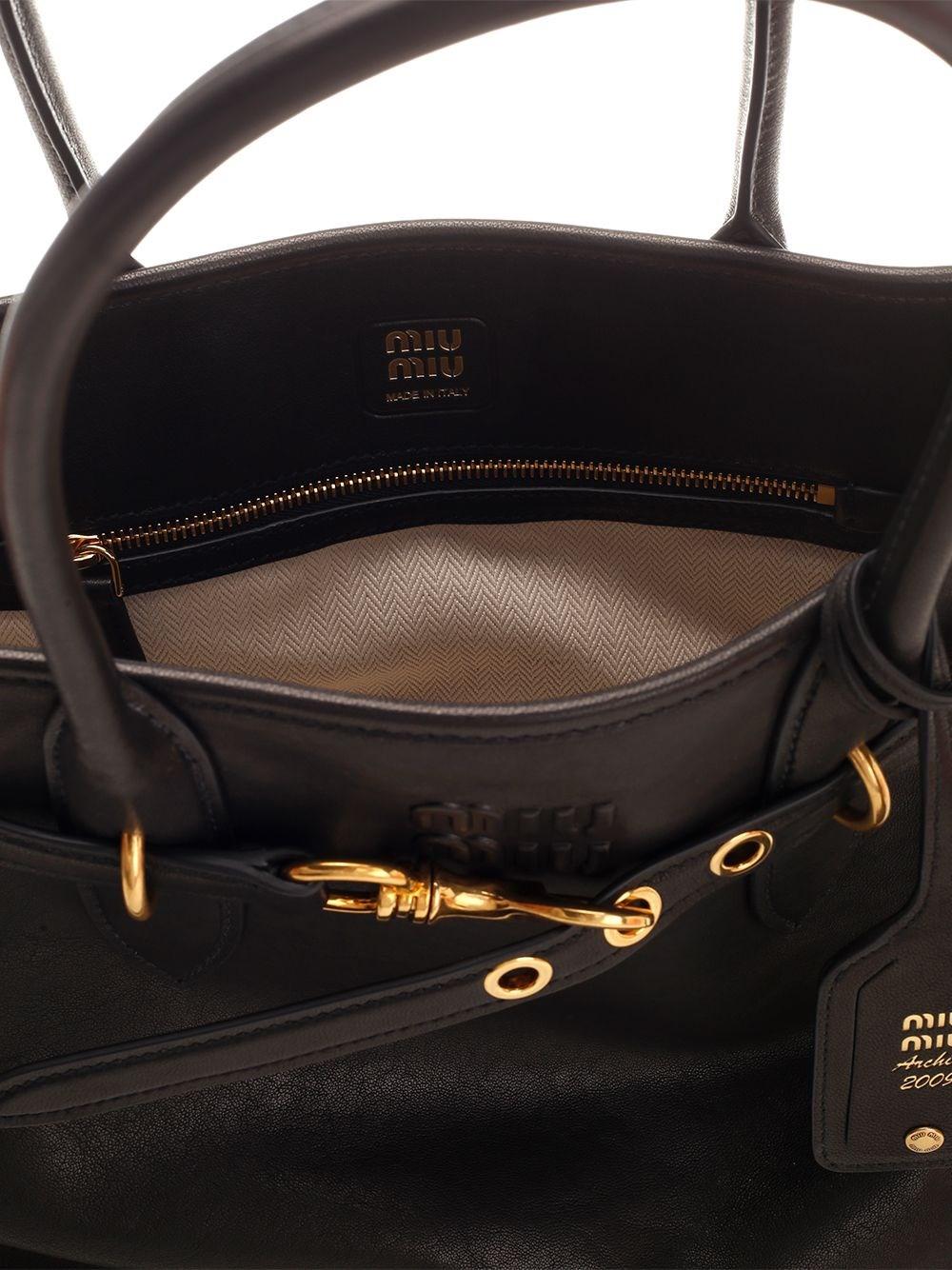 Al Duca D'Aosta Miu Miu Tote Bag "Adventure" Nera