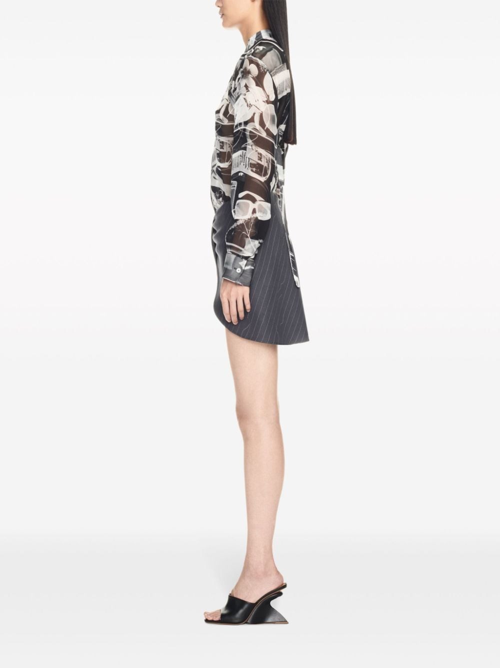 Al Duca D'Aosta Off-white Mini Gonna "Twist"