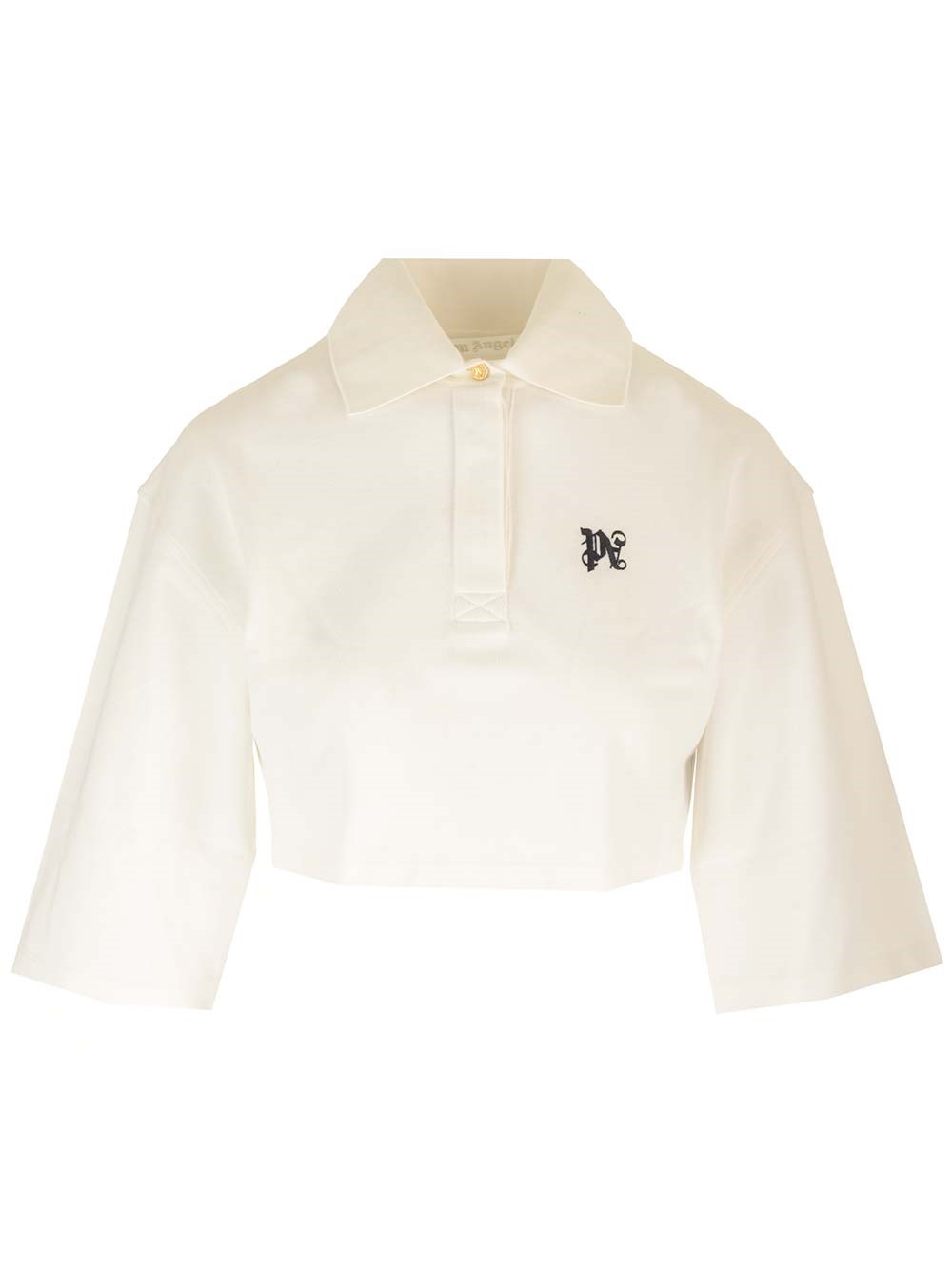 Al Duca D'Aosta Palm Angels Polo cropped in cotone