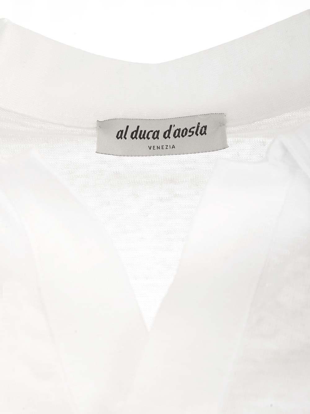 Al Duca D'Aosta Al Duca D'aosta Polo Bianca In Lino