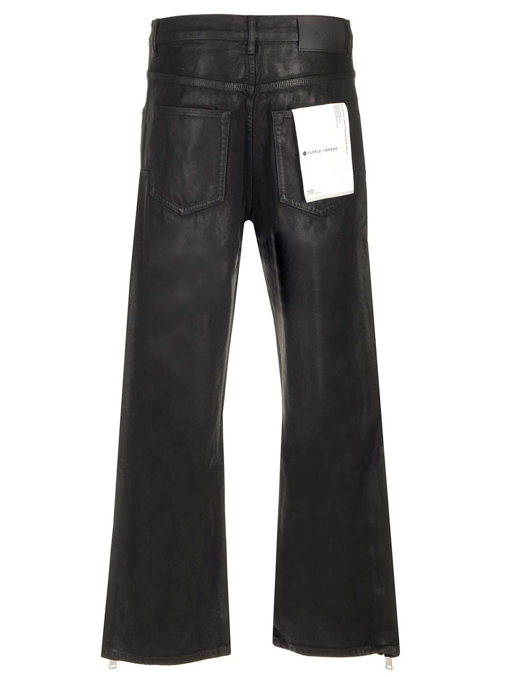 Al Duca D'Aosta Purple Jeans P018 Side-Zip Coated