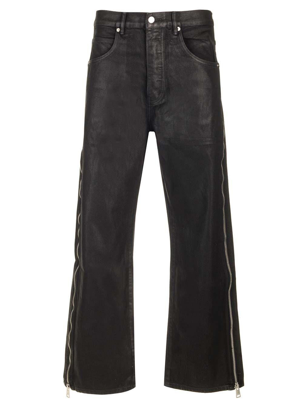 Al Duca D'Aosta Purple Jeans P018 Side-Zip Coated