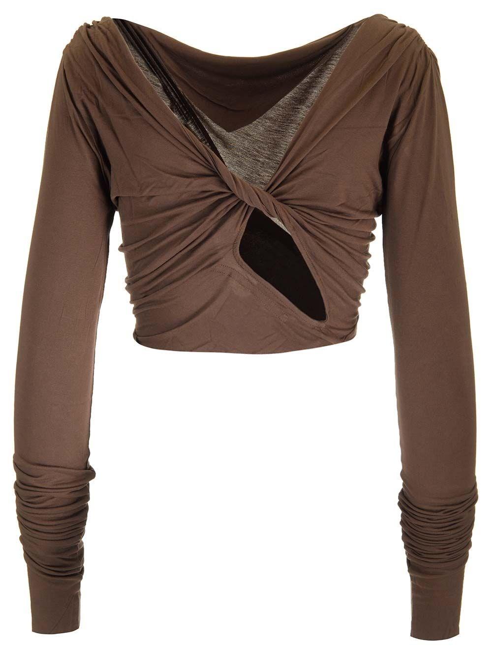 Al Duca D'Aosta Rick Owens Crop Top "Jade"