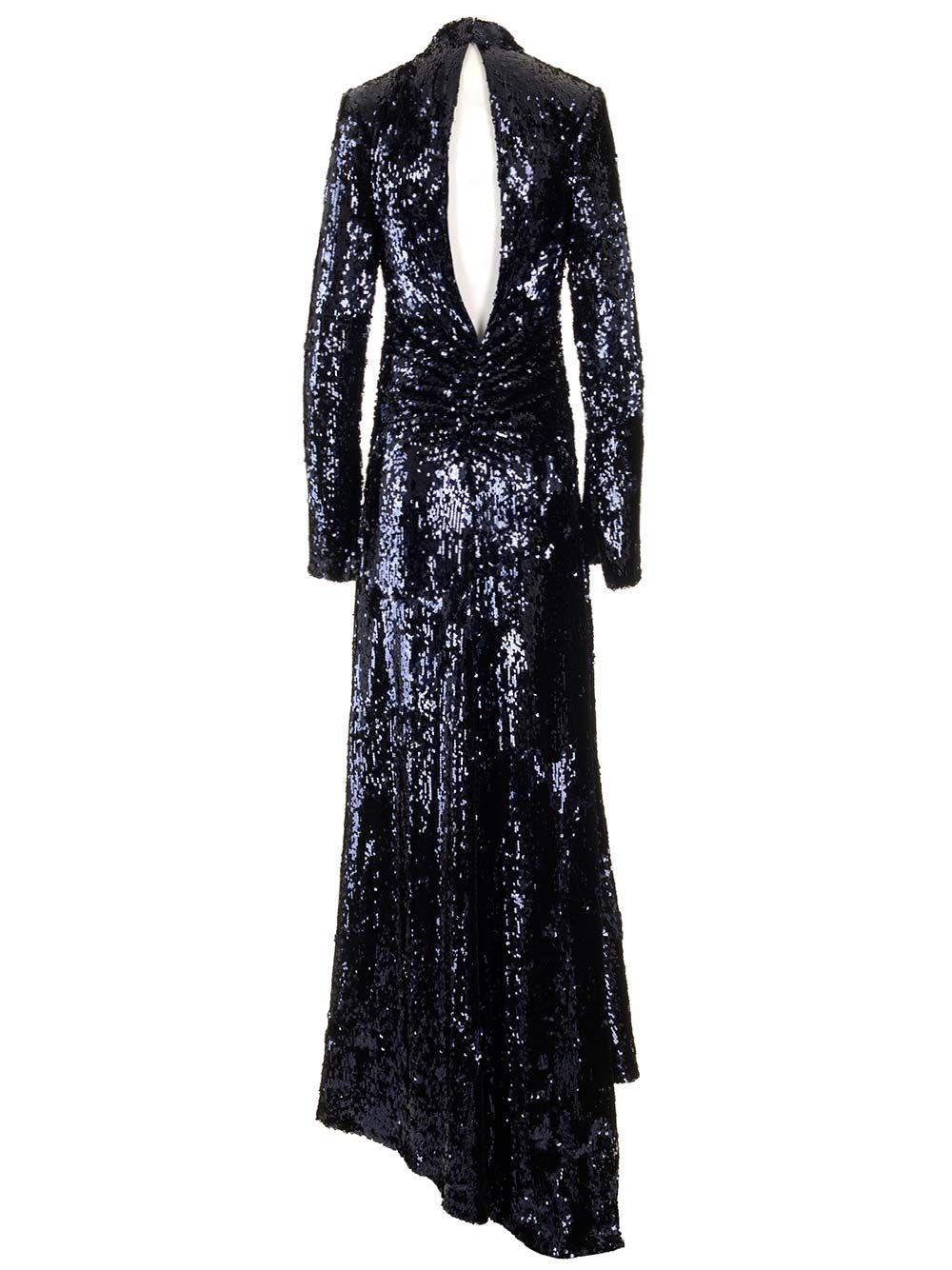 Al Duca D'Aosta Rotate Abito In Paillettes Blu