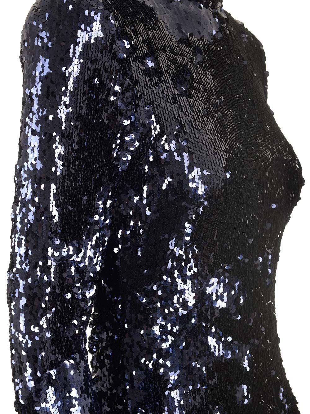 Al Duca D'Aosta Rotate Abito In Paillettes Blu