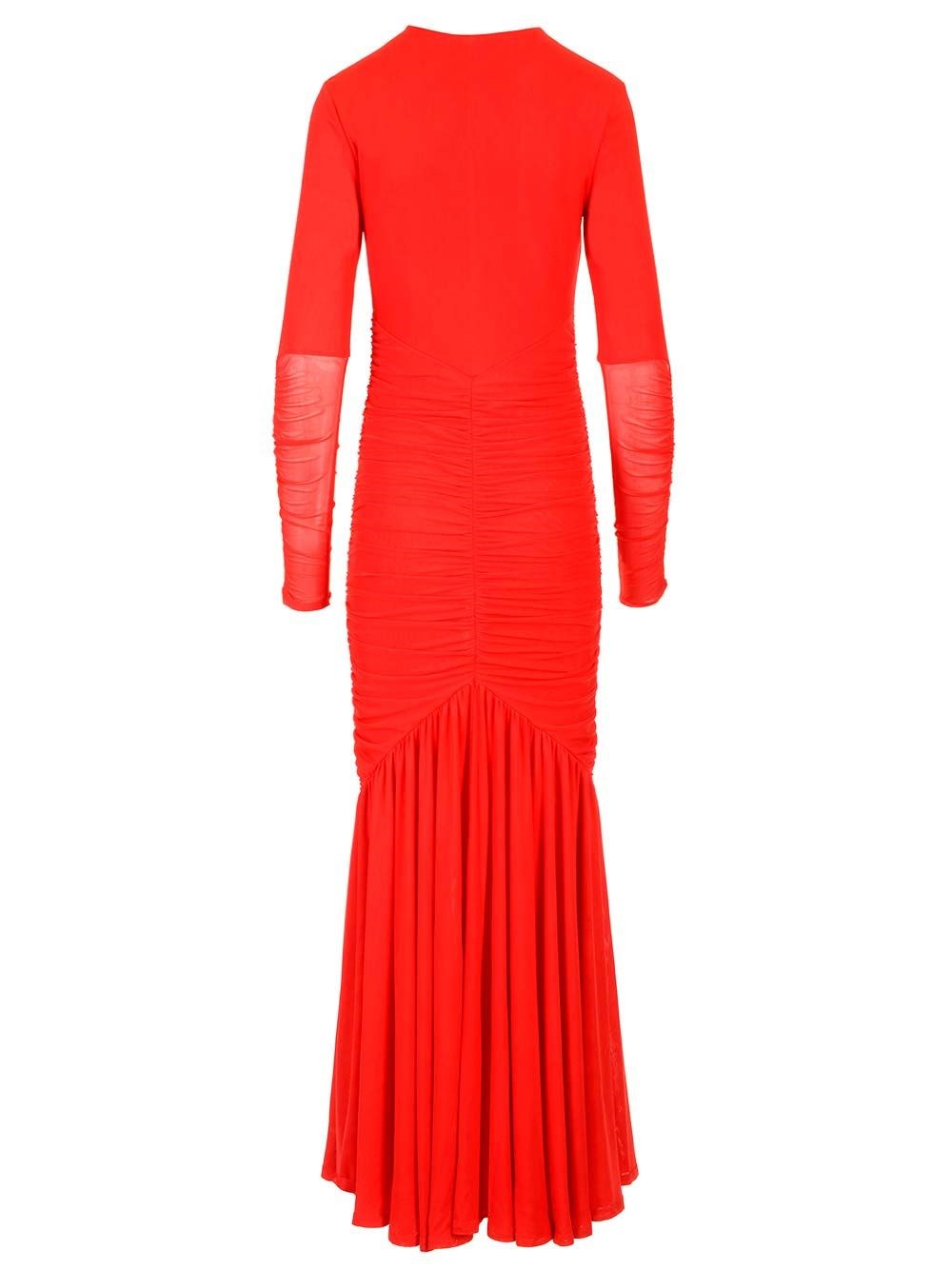 Al Duca D'Aosta Rotate Abito Lungo Rosso