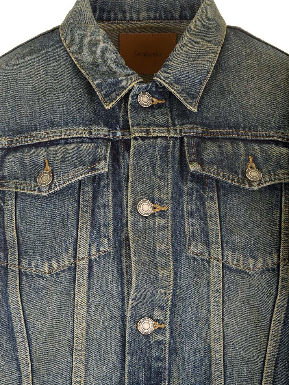 Al Duca D'Aosta Saint Laurent Giacca Denim Fitted