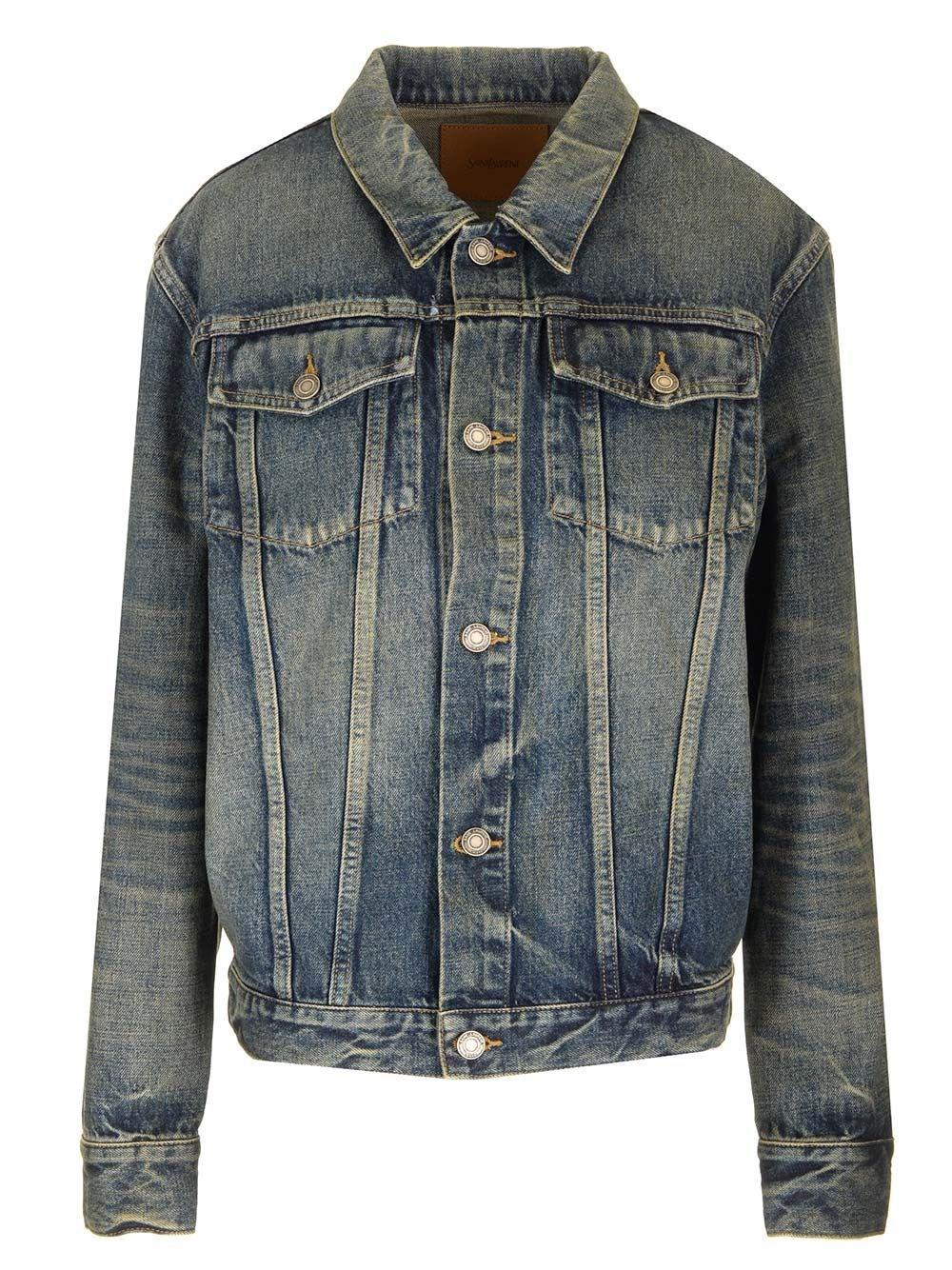 Al Duca D'Aosta Saint Laurent Giacca Denim Fitted