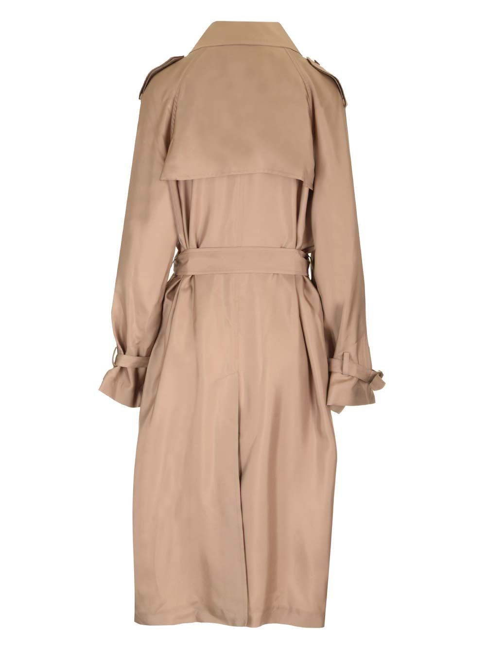 Al Duca D'Aosta Saint Laurent Trench Lungo In Seta