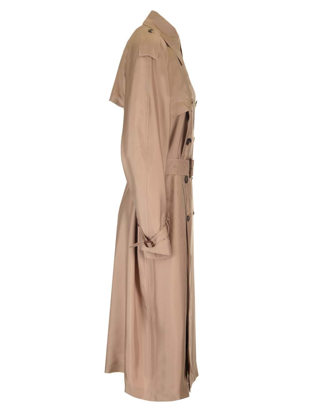 Al Duca D'Aosta Saint Laurent Trench Lungo In Seta