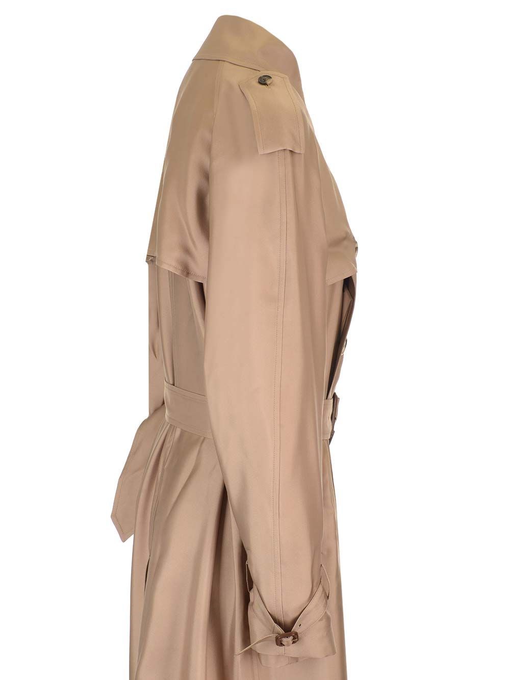 Al Duca D'Aosta Saint Laurent Trench Lungo In Seta