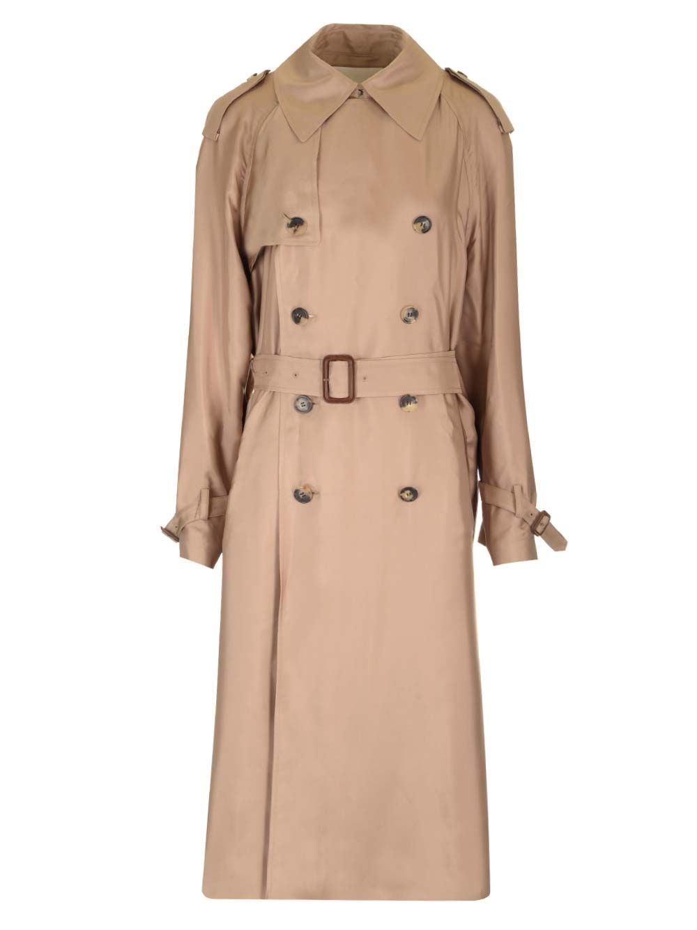 Al Duca D'Aosta Saint Laurent Trench lungo in seta