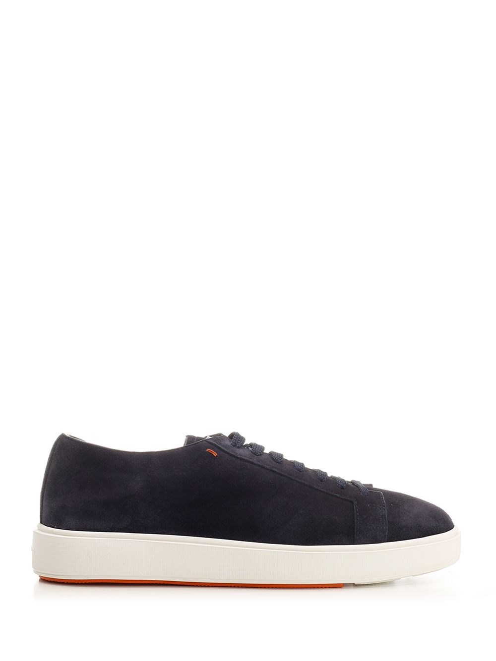 Al Duca D'Aosta Santoni Sneakers In Suede Blu