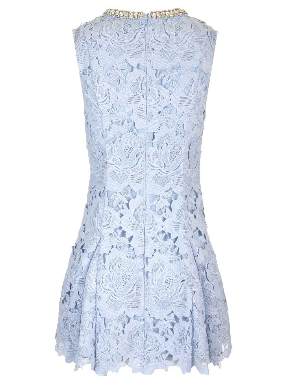 Al Duca D'Aosta Self-portrait Abito Corto In Pizzo