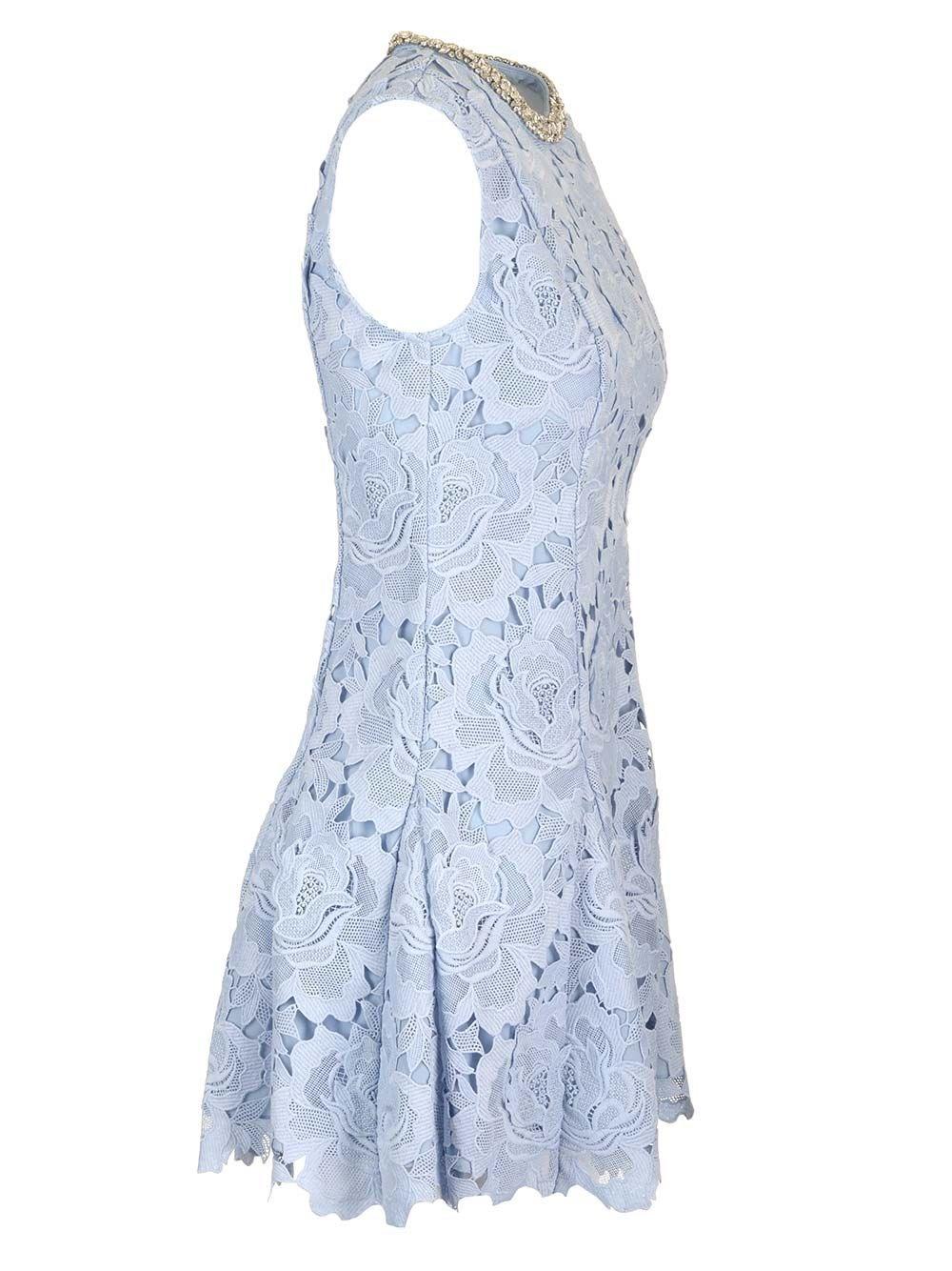 Al Duca D'Aosta Self-portrait Abito Corto In Pizzo