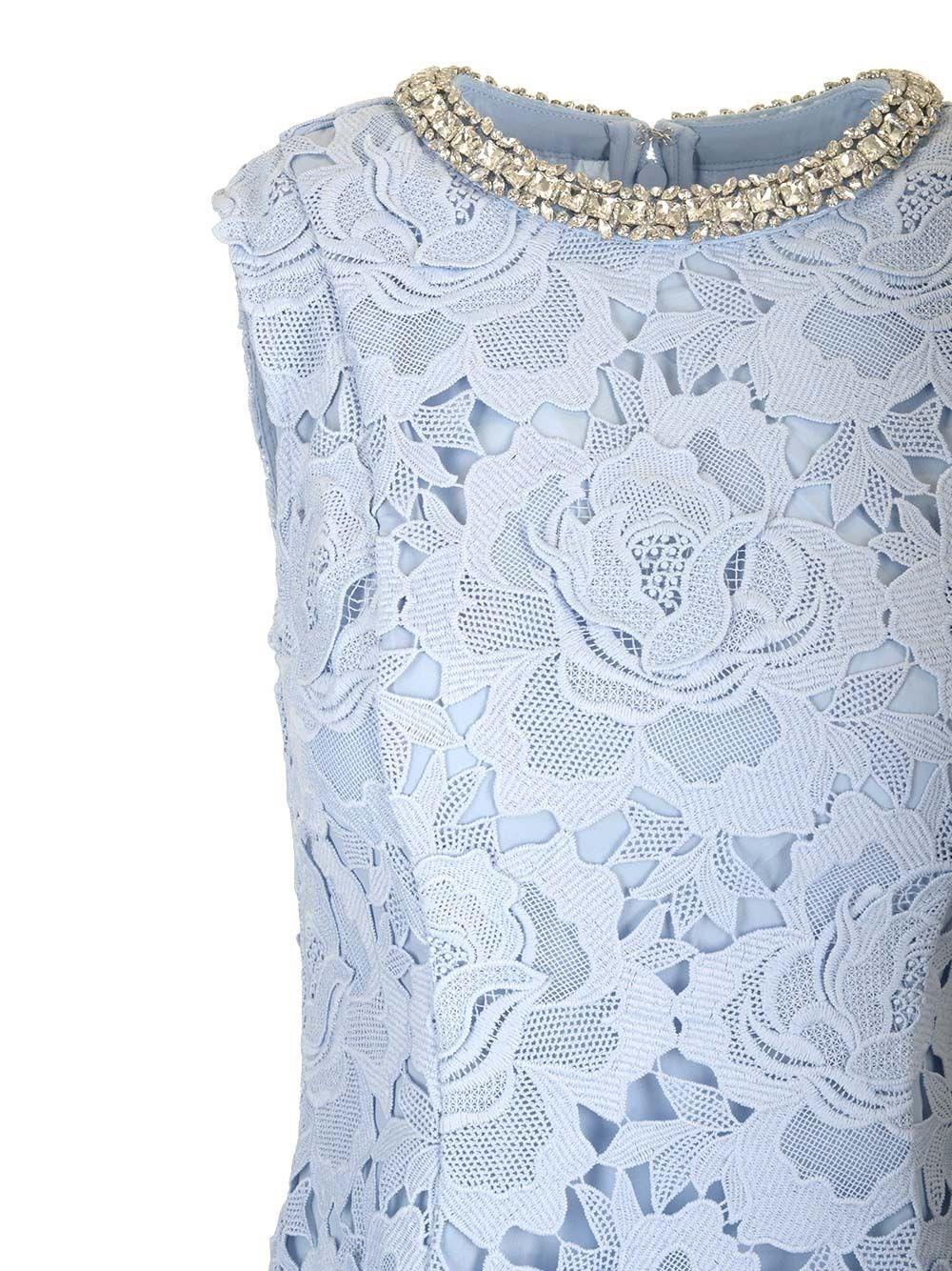 Al Duca D'Aosta Self-portrait Abito Corto In Pizzo