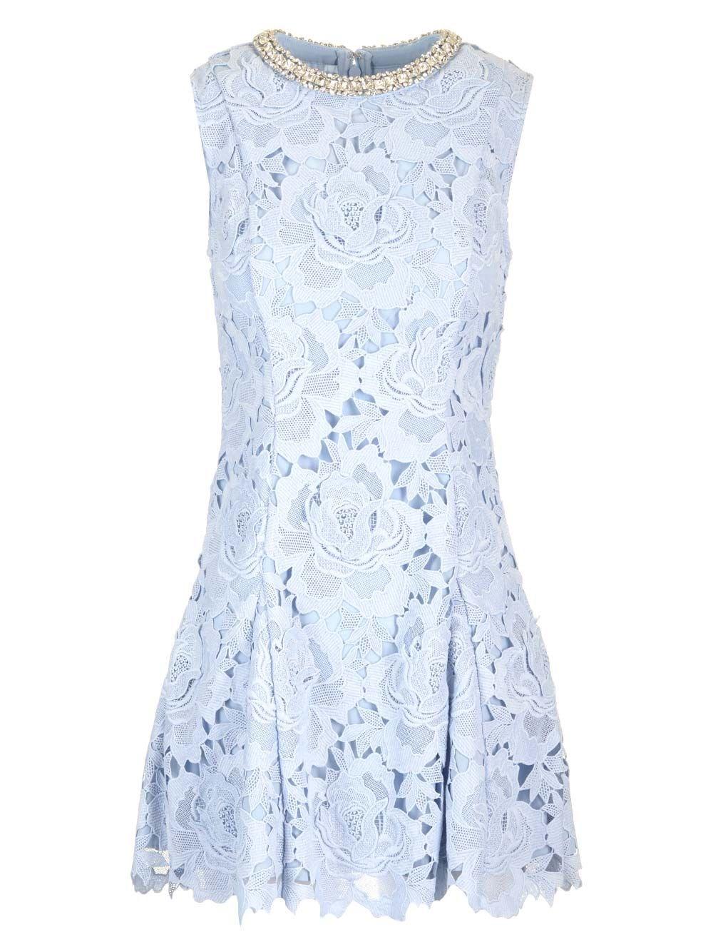 Al Duca D'Aosta Self-portrait Abito corto in pizzo